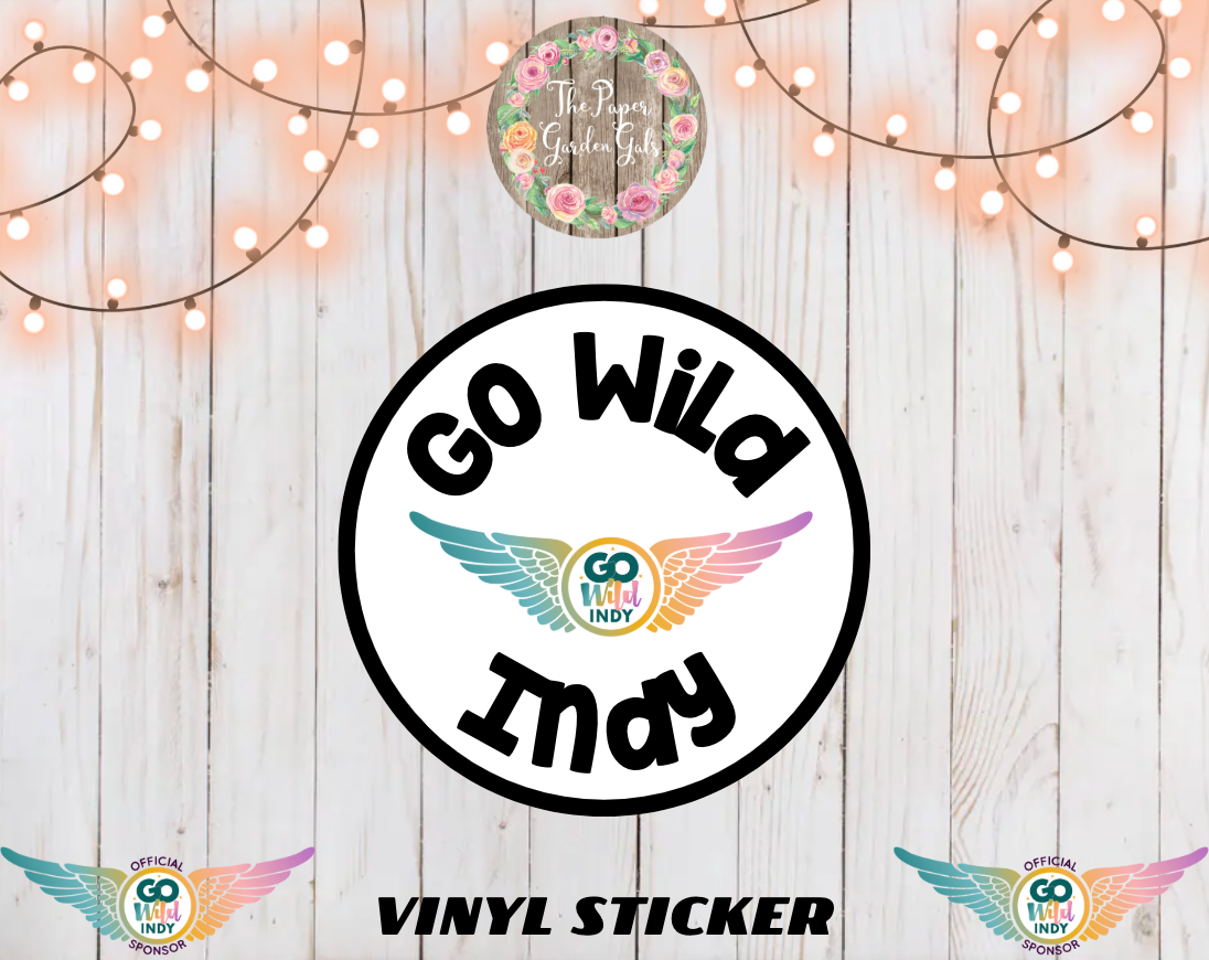 Go Wild Indy Wings Vinyl Holographic Sticker