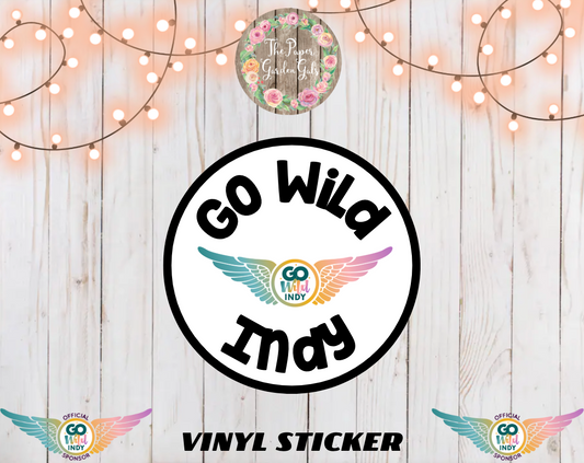 Go Wild Indy Wings Vinyl Holographic Sticker