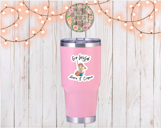 Blonde Go Wild Here I Come Vinyl Holographic Sticker