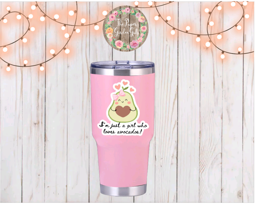 Just a Girl Who Loves Avocados Vinyl Holographic Sticker