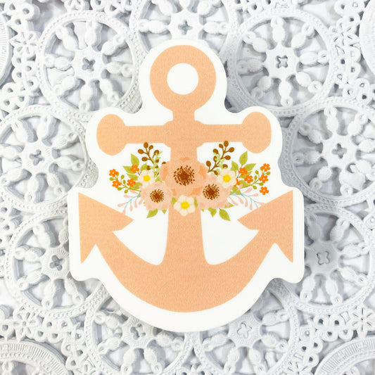 Light Pink Anchor Vinyl Sticker | Decal | Planners | Laptop Decal | Card Making | Scrapbooking | HydroFlask | Water Bottle Sticker
