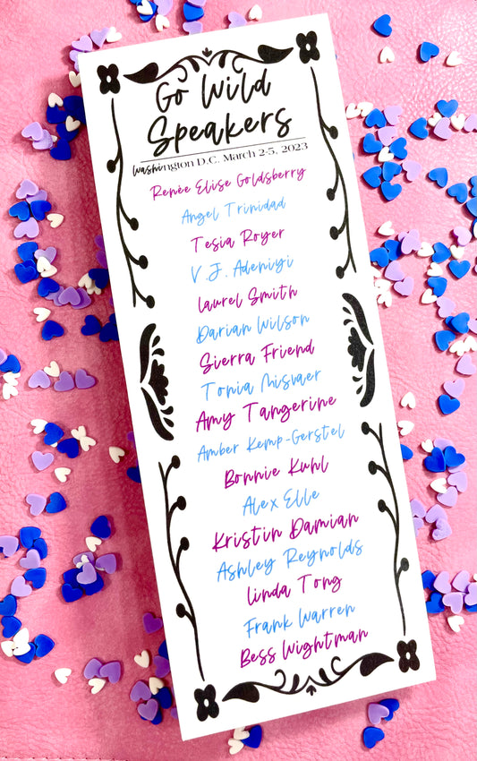 Go Wild Speaker Bookmark