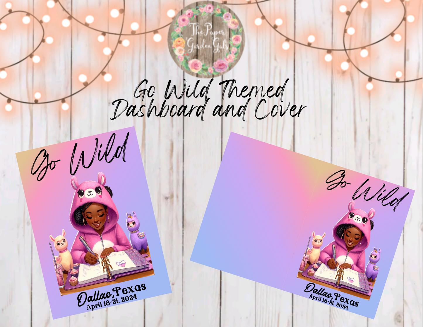 Go Wild Themed Llama Pajama Printable Dashboard and Cover (Digital Download) - 19