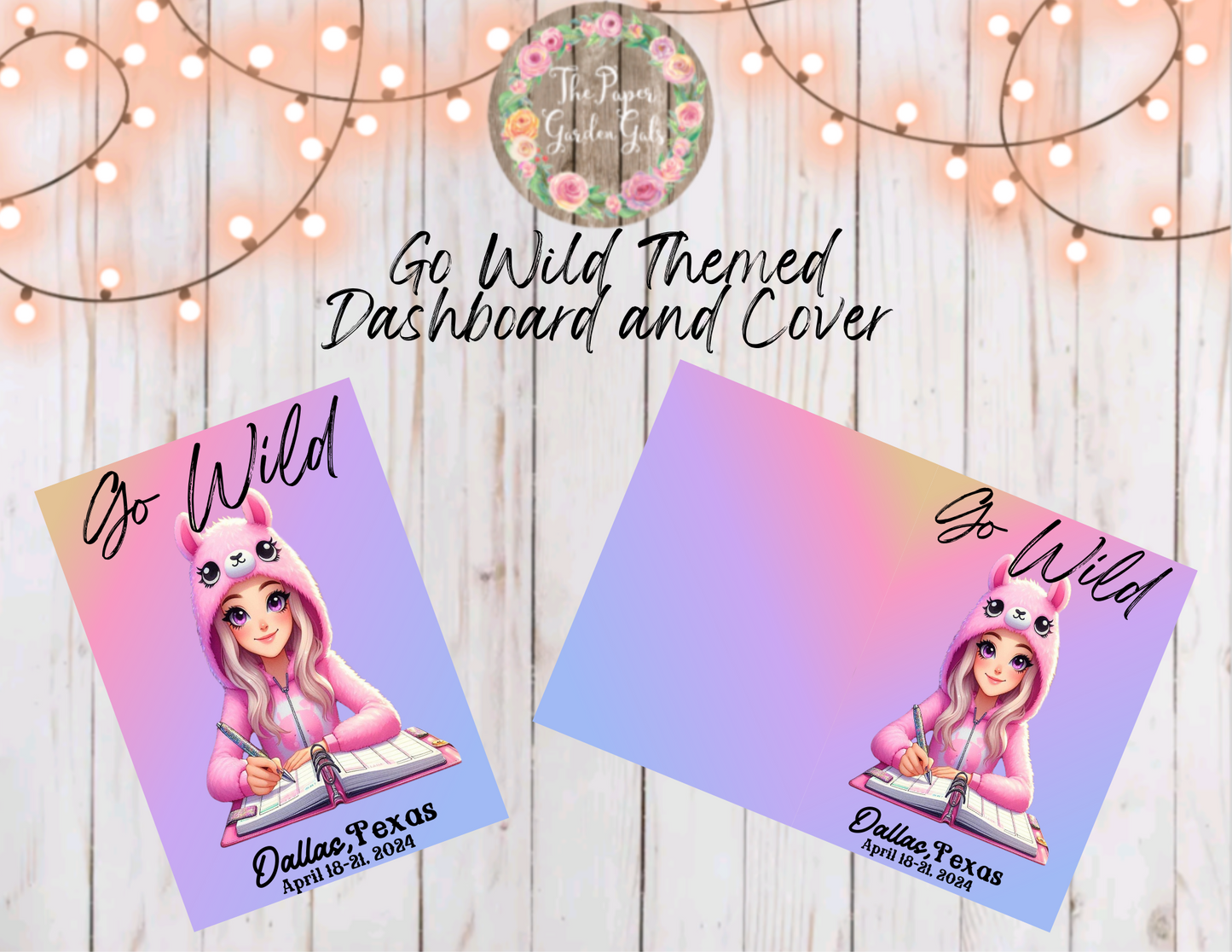 Go Wild Themed Llama Pajama Printable Dashboard and Cover (Digital Download) - 24