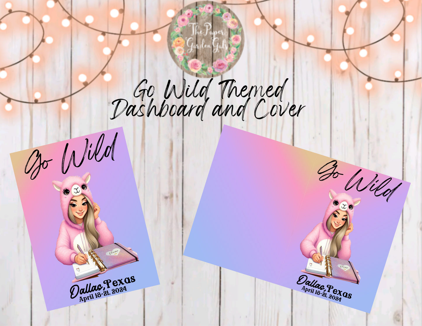 Go Wild Themed Llama Pajama Printable Dashboard and Cover (Digital Download) - 25