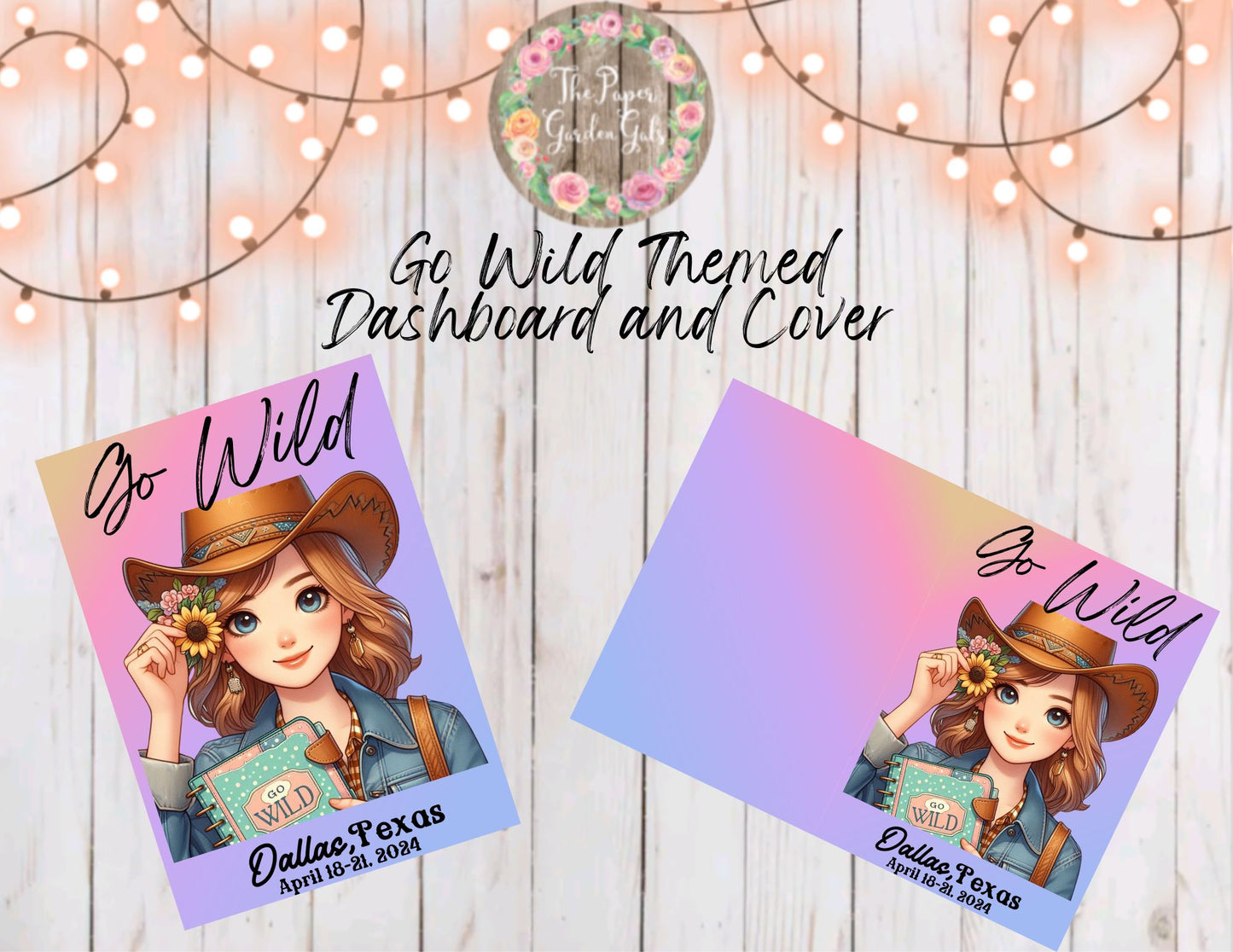 Go Wild Themed Printable Dashboard and Cover (Digital Download) - 2