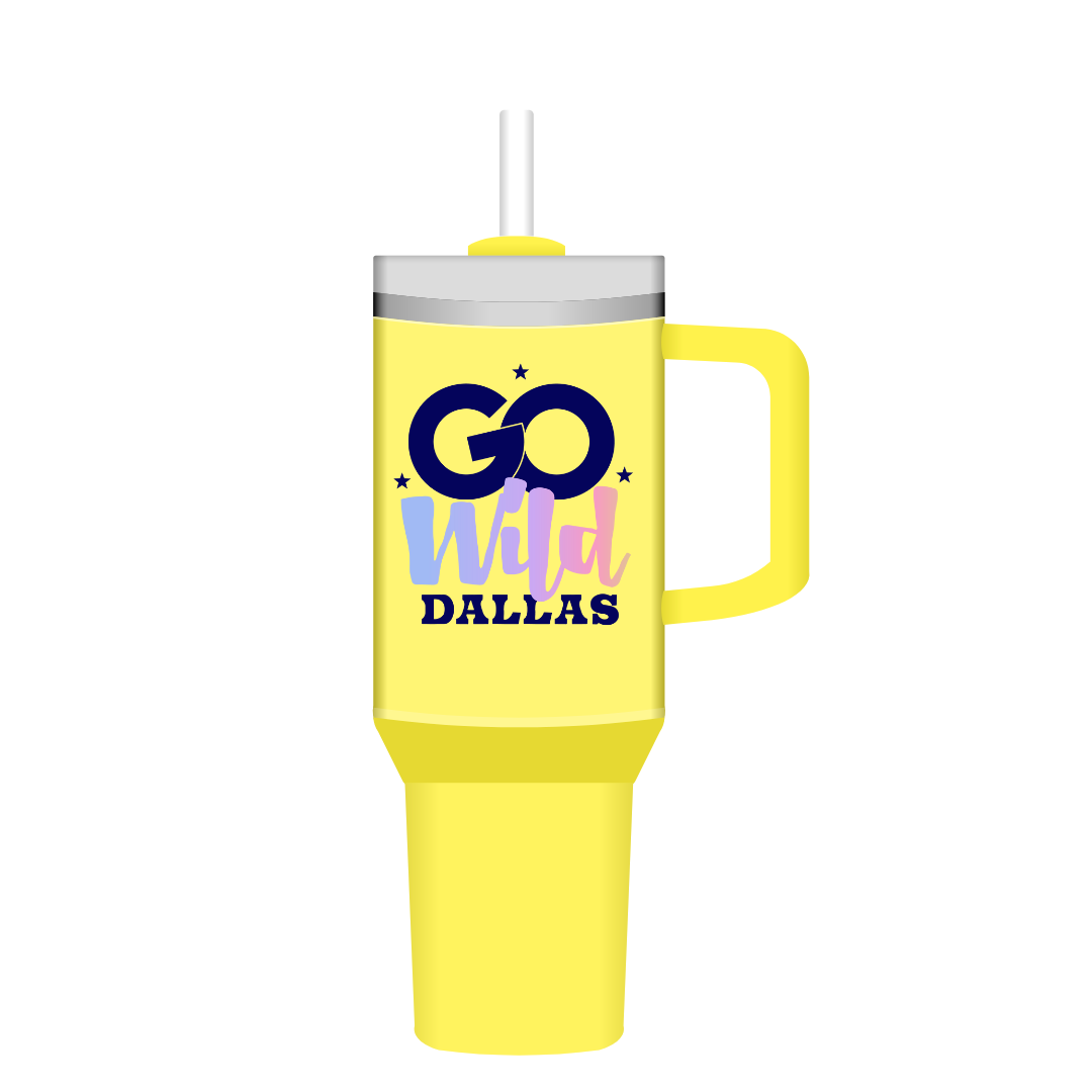 Go Wild Tumbler Vinyl Holographic Sticker (1.3" x 2.75")