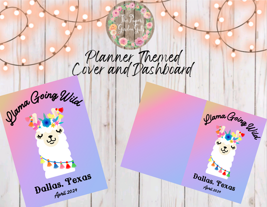 Go Wild Themed Llama Going Wild Printable Dashboard and Cover (Digital Download)