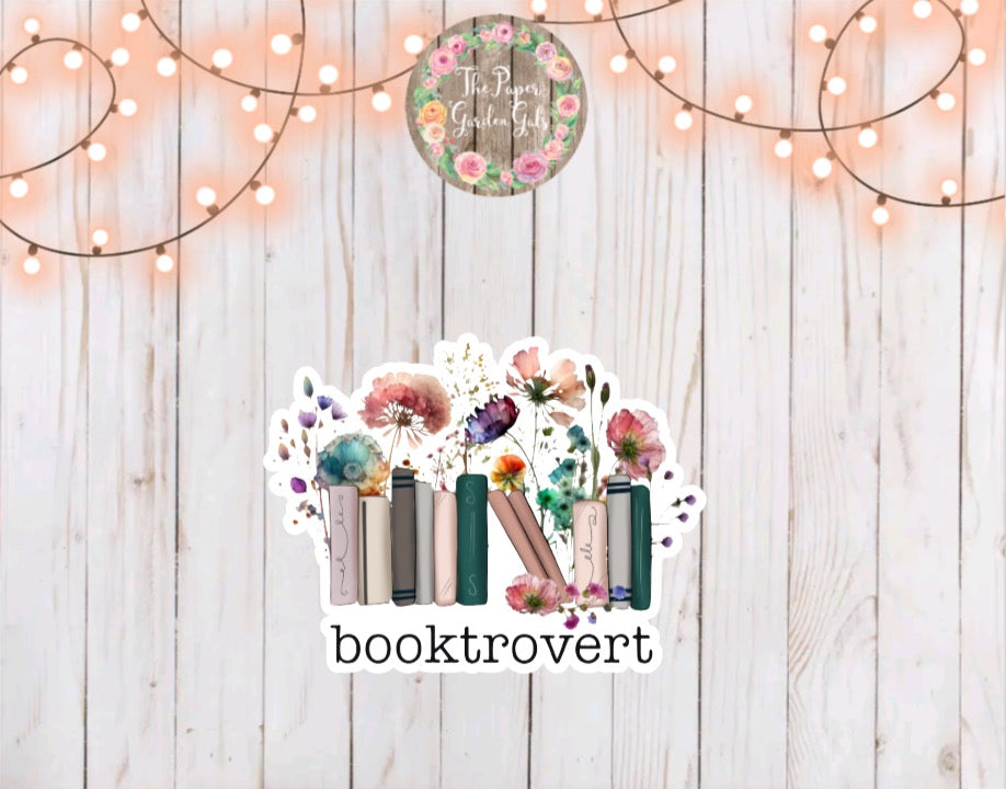 Booktrovert Vinyl Holographic Sticker