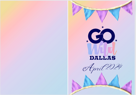 Go Wild Themed Bunting Printable Dashboard and Cover (Digital Download)