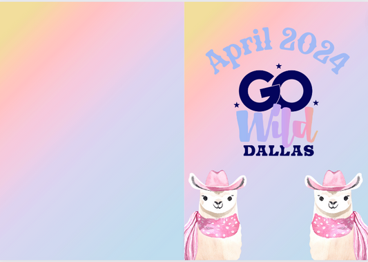 Go Wild Themed Cowgirl Llama Printable Dashboard and Cover (Digital Download)