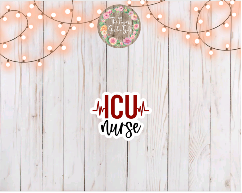 ICU Nurse Vinyl Holographic Sticker