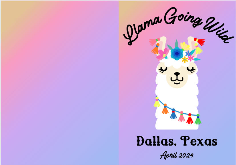 Go Wild Themed Llama Going Wild Printable Dashboard and Cover (Digital Download)