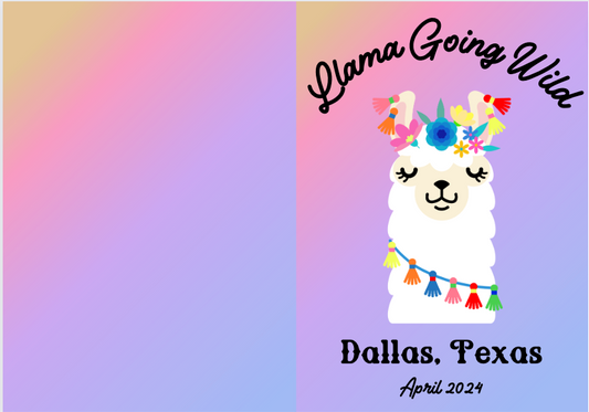 Go Wild Themed Llama Going Wild Printable Dashboard and Cover (Digital Download)