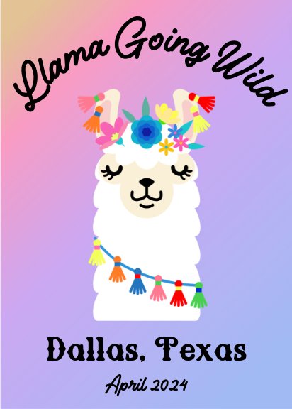 Go Wild Themed Llama Going Wild Printable Dashboard and Cover (Digital Download)