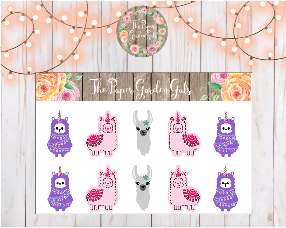 Go Wild 2024 Llama Decorative Sticker Sheet