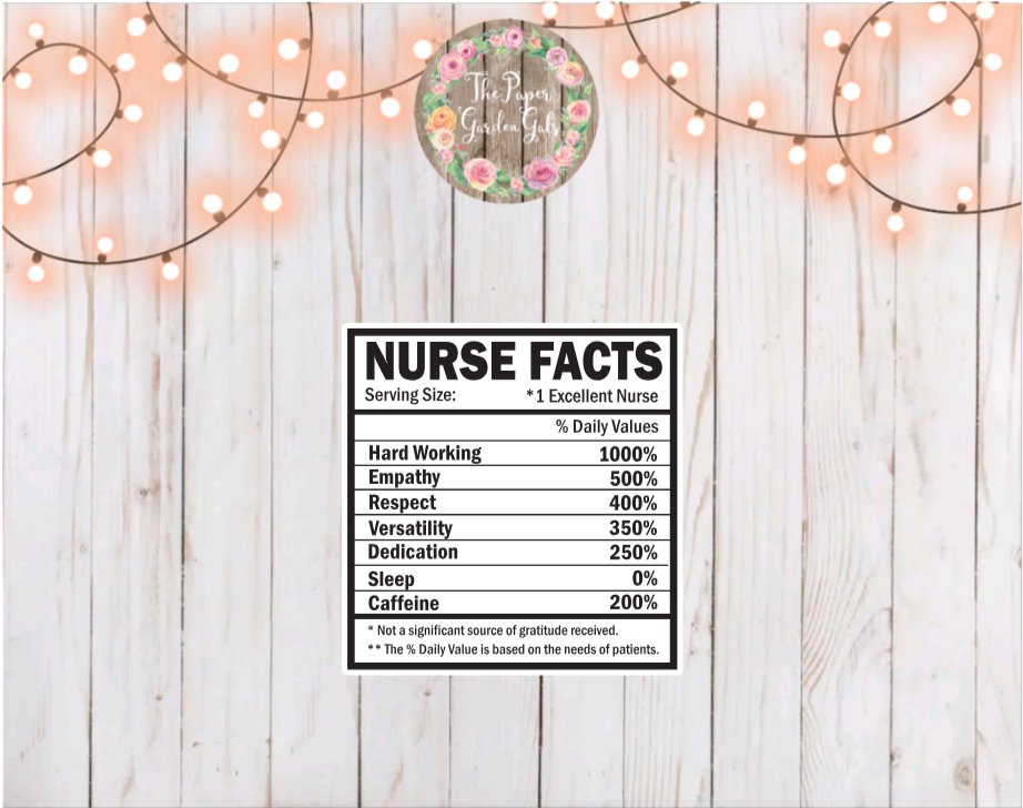 Nurse Facts Vinyl Holographic Sticker