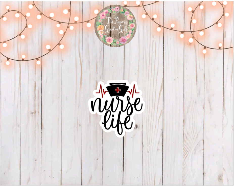 Nurse Life Vinyl Holographic Sticker