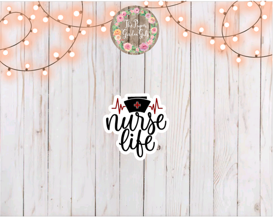 Nurse Life Vinyl Holographic Sticker