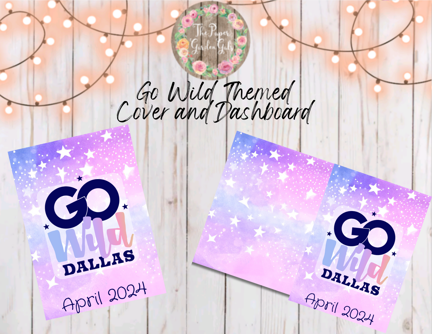 Go Wild Themed Ombre Stars Printable Dashboard and Cover (Digital Download)