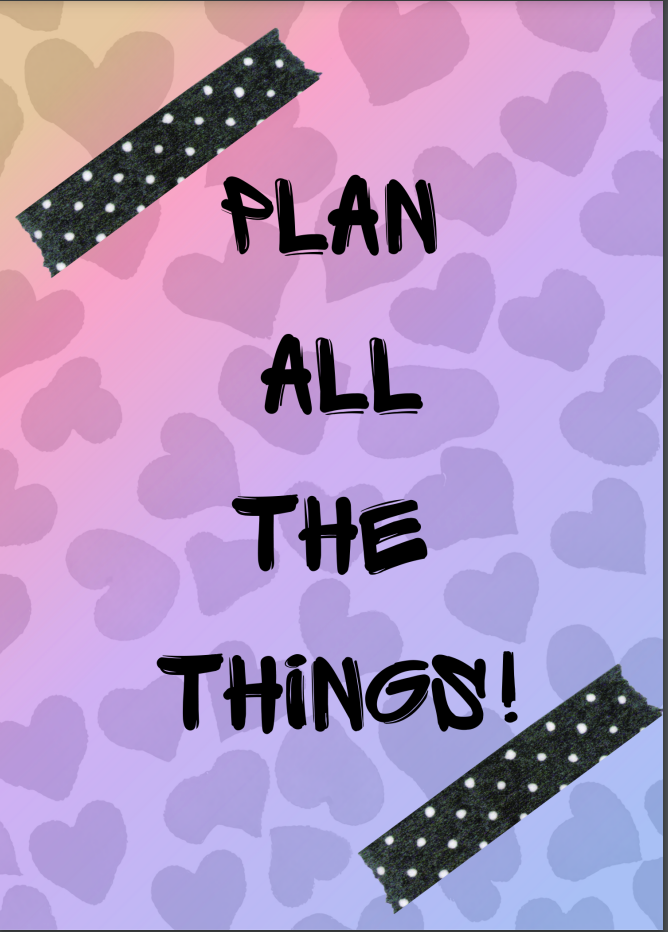 Plan All the Things Ombre Hearts Go Wild Inspired Printable Dashboard and Cover (Digital Download)