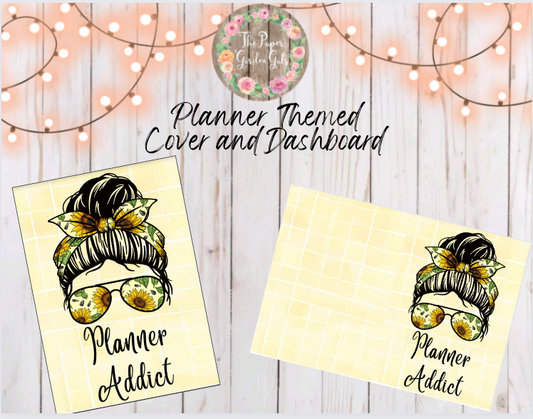 Planner Addict Printable Dashboard and Cover (Digital Download)