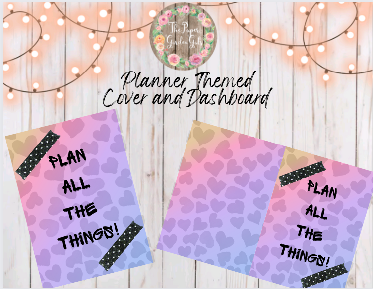 Plan All the Things Ombre Hearts Go Wild Inspired Printable Dashboard and Cover (Digital Download)