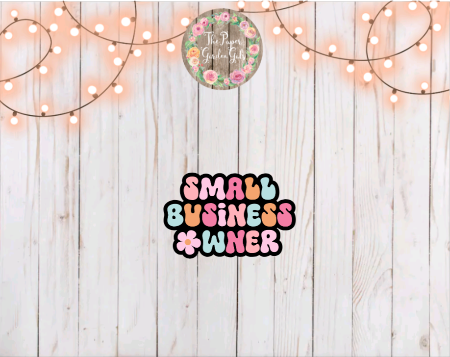 Small Business Owner Vinyl Holographic Sticker