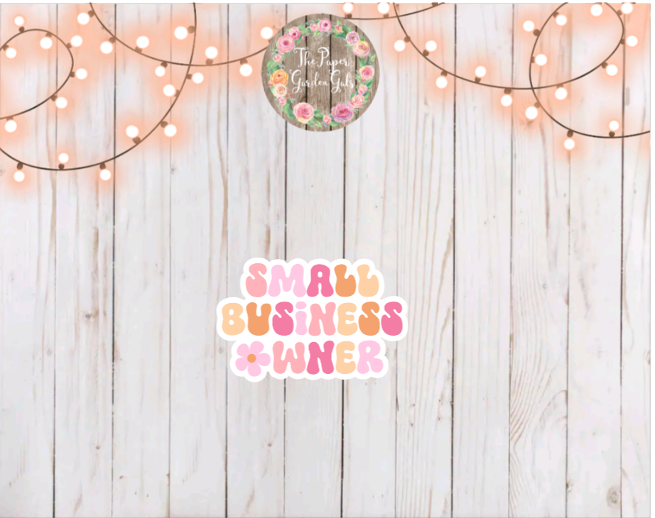 Small Business Owner Vinyl Holographic Sticker