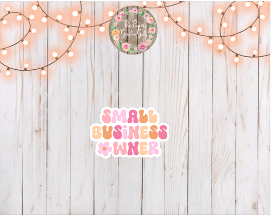 Small Business Owner Vinyl Holographic Sticker