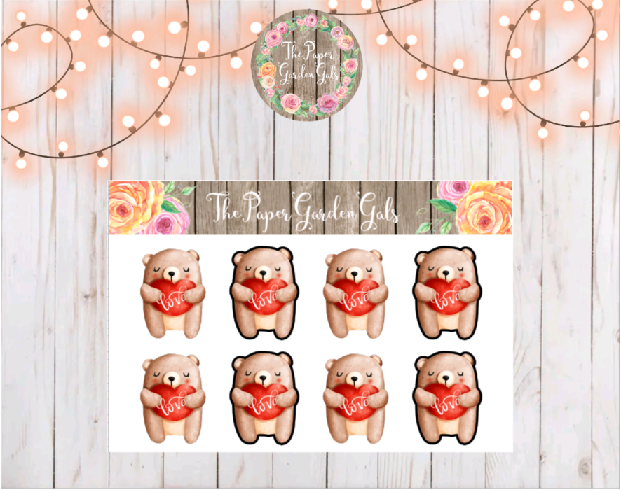 Love Bear Sticker Sheet