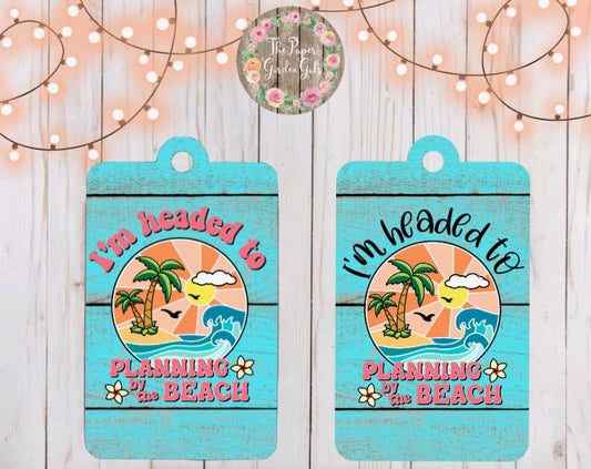 Planning by the Beach Luggage Tags