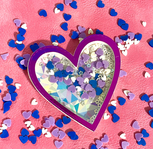 Purple Heart Shaker Embellishment (Go Wild Inspired)