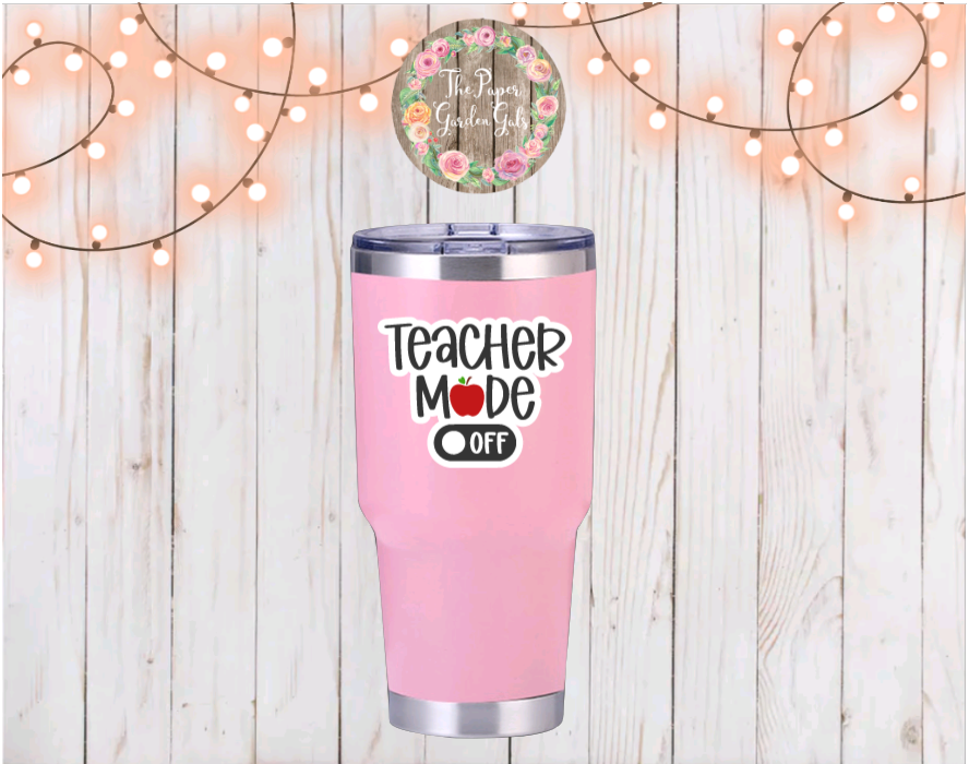 Teacher Mode Off Vinyl Holographic Sticker