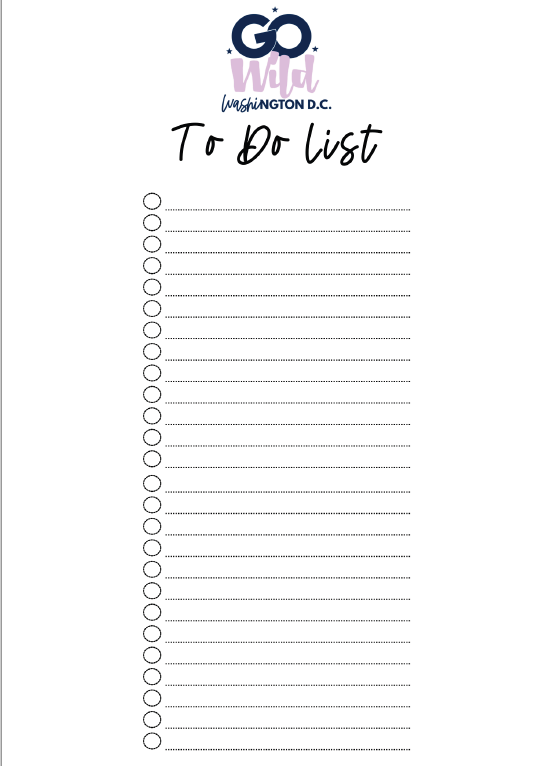 Go Wild B6 Printable Calendar, Notes, Packing List & To Do List (Digital Download)