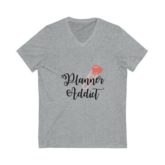 Planner Addict Short Sleeve V-Neck T-Shirt