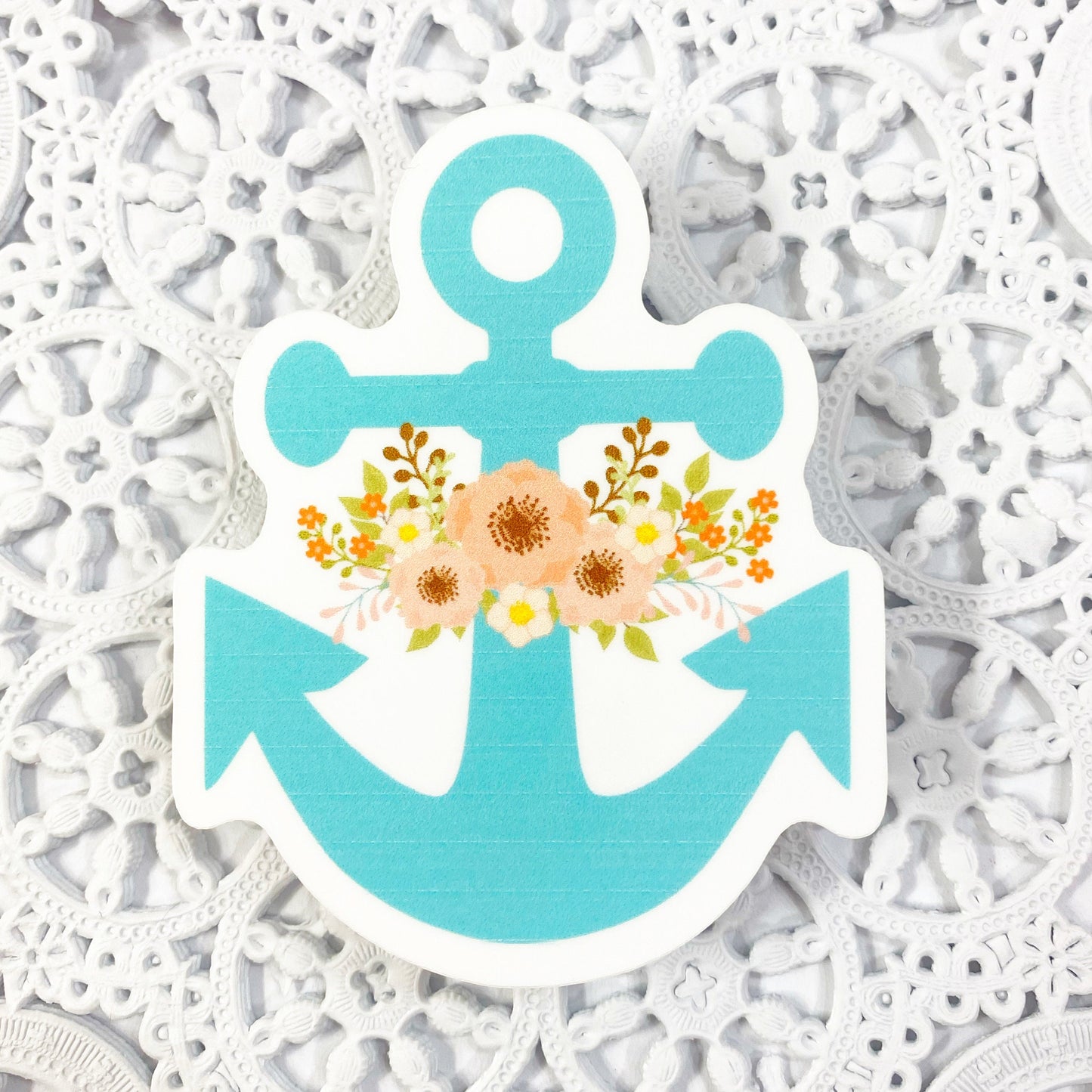 Teal Anchor Vinyl Sticker | Decal | Planners | Laptop Decal | Card Making | Scrapbooking | HydroFlask | Water Bottle Sticker