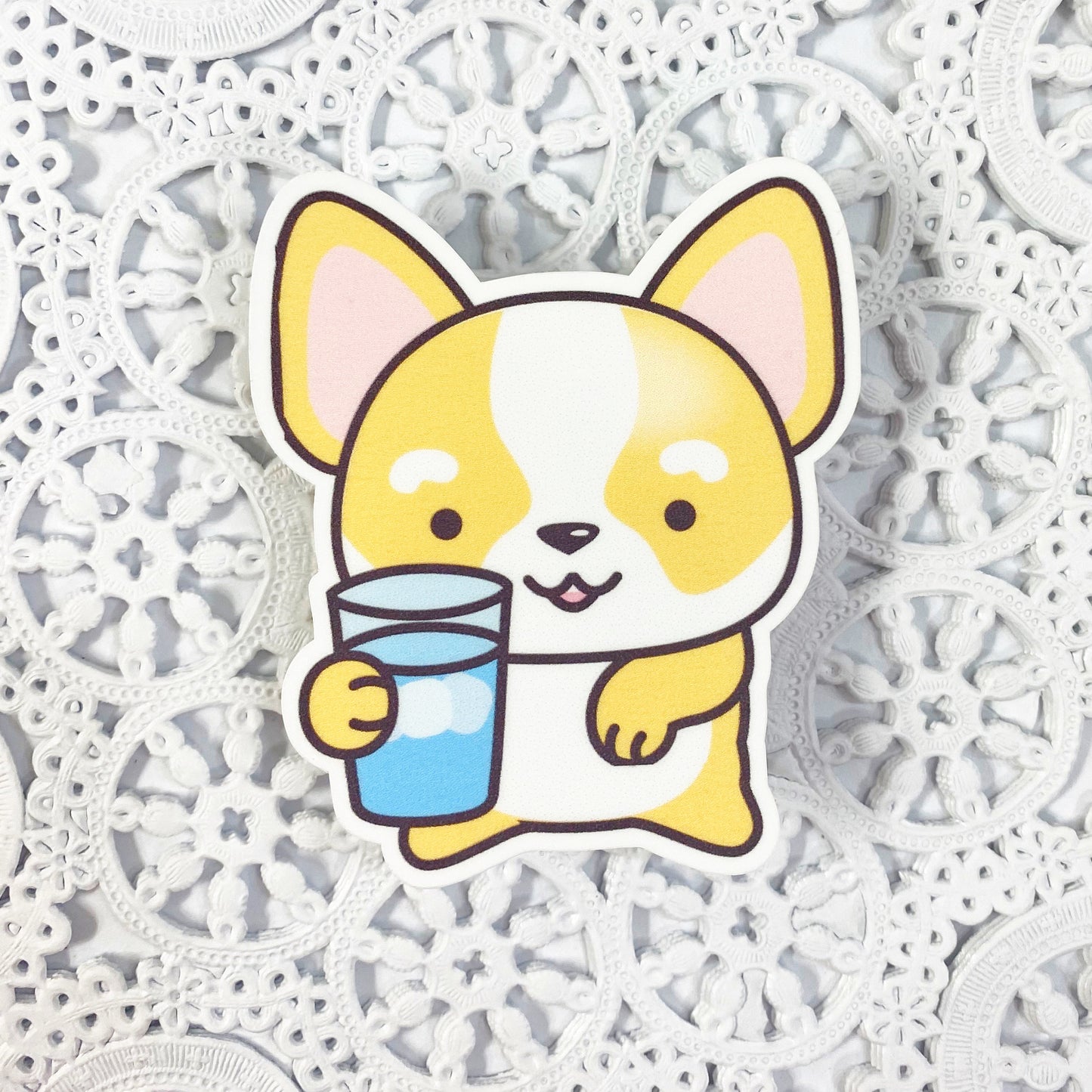 Hydrate Corgi Vinyl Sticker | Decal | Planners | Laptop Decal | HydroFlask | Water Bottle Sticker