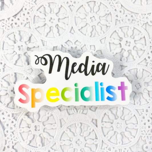 Media Specialist Vinyl Sticker | Decal | Planners | Laptop Decal | HydroFlask | Water Bottle Sticker