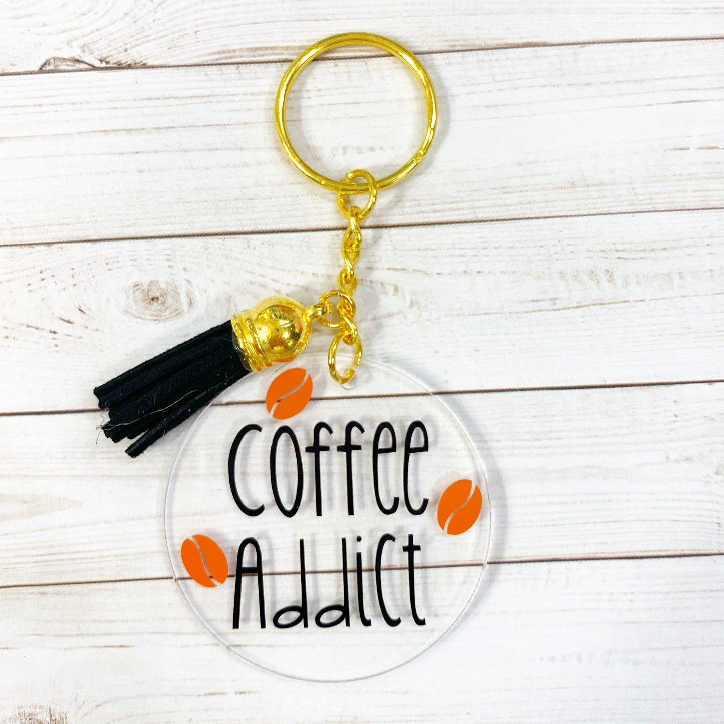 Coffee Addict Acrylic Keychain | Coffee Lover | Coffee | Teacher Fuel