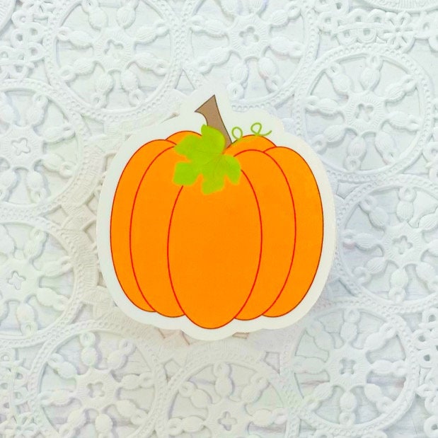 Pumpkin Vinyl Sticker | Decal | Planners | Laptop Decal | Card Making | Scrapbooking | HydroFlask | Water Bottle Sticker | Fall Themed