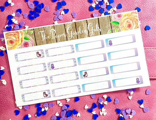 Go Wild Inspired Quarter Boxes Sticker Sheet with Llamas