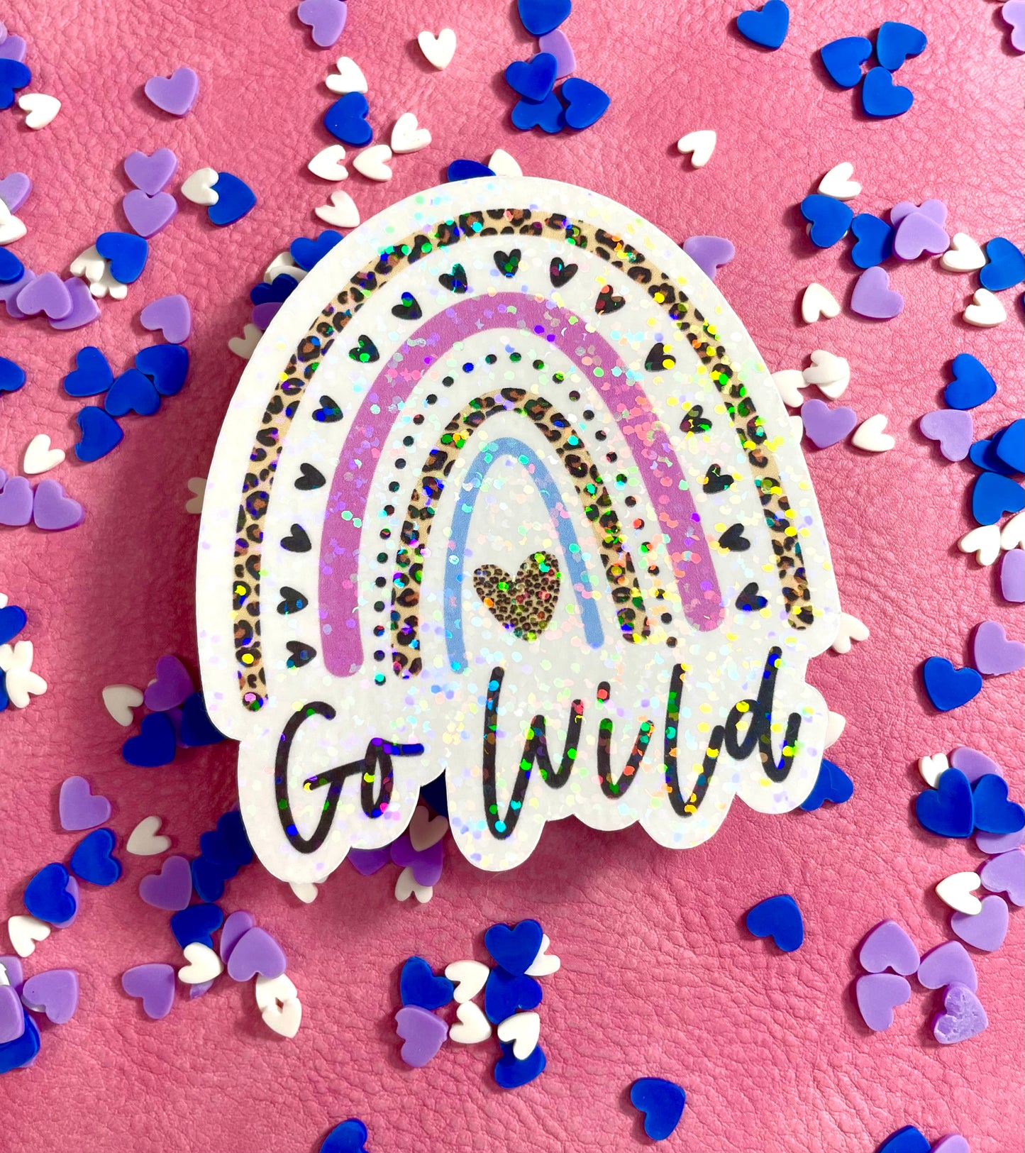 Go Wild Inspired Holographic Vinyl Rainbow Sticker