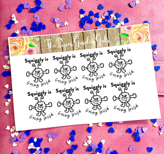 Squiggly is Going Wild Decorative Sticker Sheet