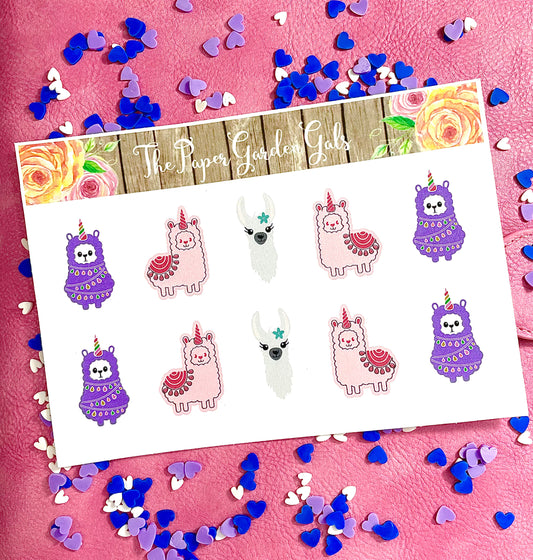 Llama Decorative Sticker Sheet